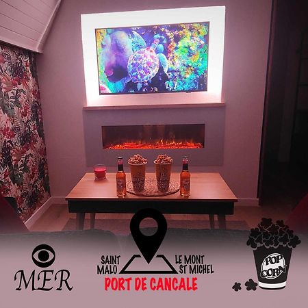 L'Etoile By Mrodbnb - Appart Neuf - Vue Mer - 25M Plage & Resto - Cine - Cheminee - Popcorn Cancale Eksteriør billede